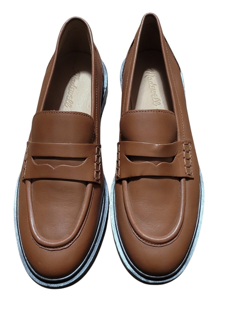 Madewell The Vernon Penny Loafer Classic Dried Maple Leather Women Sz 8.5 Preppy